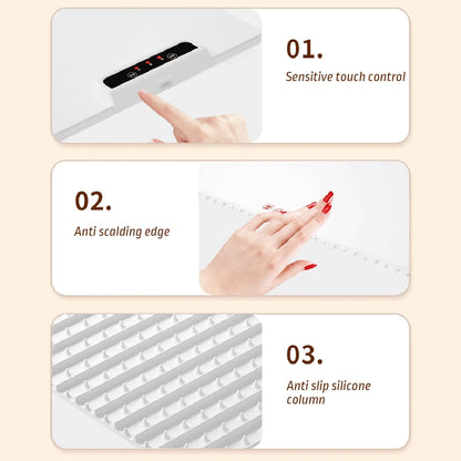 240W Fast Heating Food Electric Warming Tray Foldable Food Warm Plate Adjustable Temperature 60℃-100℃ Keep Food Hot Constant Mat